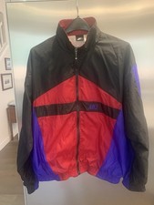 Nike Vintage 90s Colorblock Windbreaker Black Red Purple Large Retro Swoosh