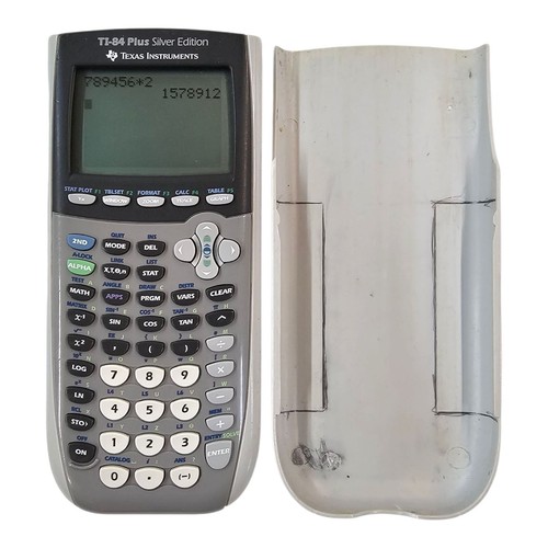 Texas Instruments TI-84 Plus Silver Edition Graphing Calculator TESTED WORKS