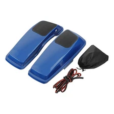 6x9" Saddlebags Speaker Lids Fit For Harley Street Glide 2014-2024 Electric Blue