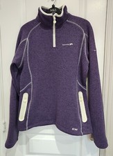 New Women's Trespass Purple Warm Polyester Fleece Jumper Medium Christmas