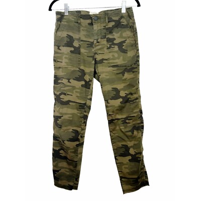 Sanctuary Mother Nature Camo Green Cargo Utility Pants Raw Hem Size 27 |  eBay UK