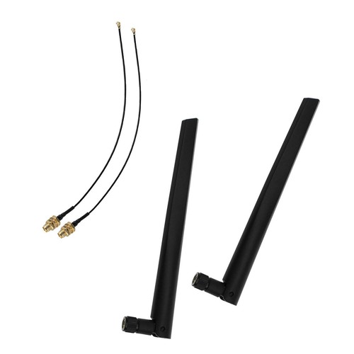 PCI-e to RP-SMA Extension Cable 30cm Wire 6dBi External WiFi BT Network Antenna - 第 1/10 張圖片