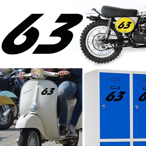 Numéro 63 Racing, Autocollant En Vinyle | eBay
