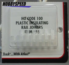 ATLAS HO CODE 100 PLASTIC INSULATING TRACK RAIL JOINERS train connection ATL55