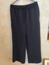 All In Motion Womens Relaxed High Rise Wide Leg Sandwash Pants Black Med Reg NEW