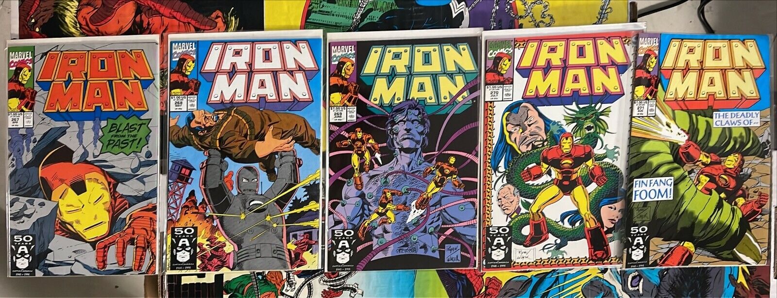 Iron Man #267, 268, 269, 270 & 271 Lot of 5 Marvel Comics 1991 Fin Fang Foom