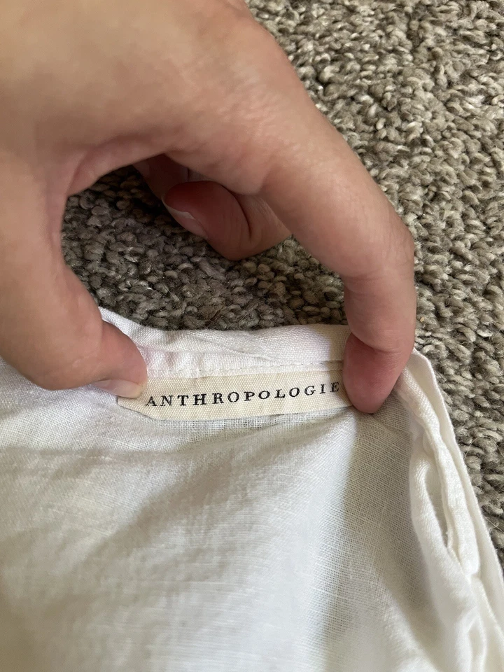 Juego de 2 fundas King Anthropologie marfil mezcla algodón/lino Foto 3 de 4