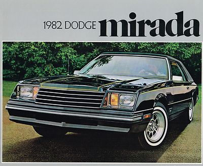 1982 Dodge MIRADA Brochure / Catalog with Color Chart: CMX, Landau