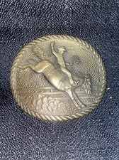 Award Design Medals Solid Brass Belt Buckle Cowboy Rodeo Western 2-1/8  x 2-5/8  