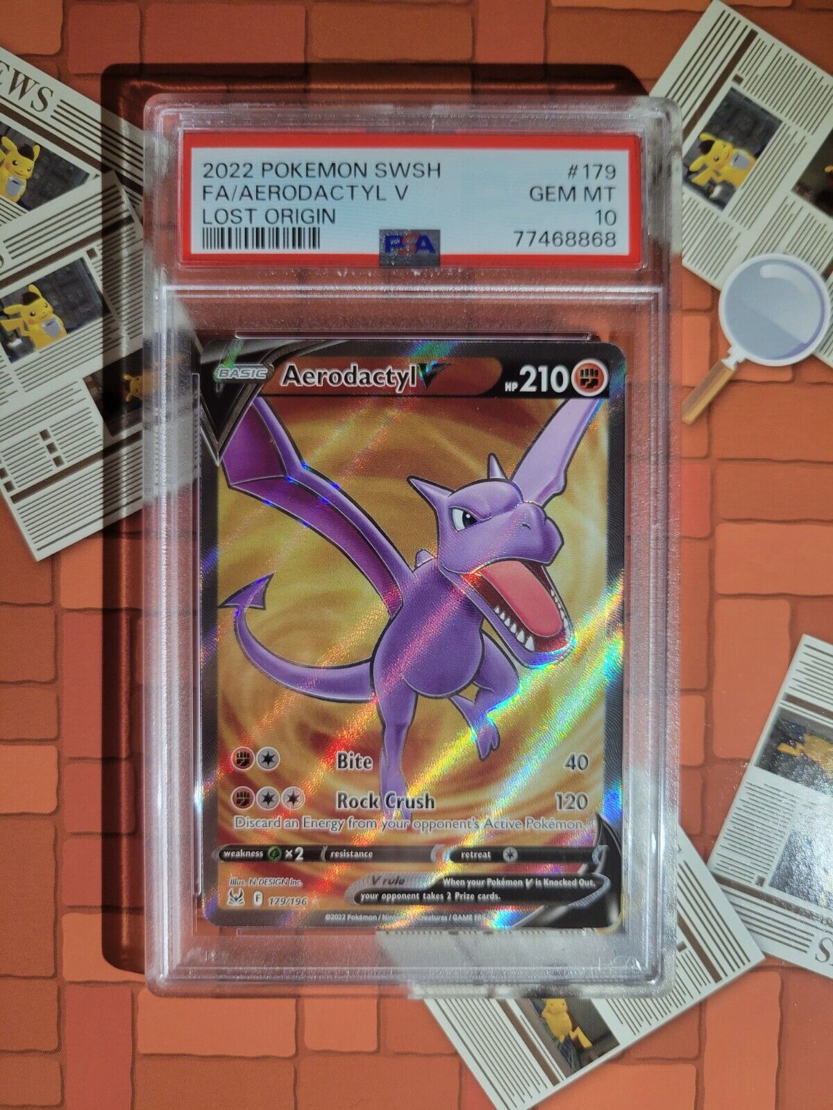 Mavin  Pokemon - Aerodactyl V (Full Art) - 179/196 - SWSH Lost Origin -  Ultra Rare