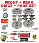 FRONT + REAR BRAKE DISCS and PADS SET for VOLVO V50 2.0D 2004-2010