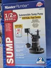 Master Plumber 1/2 HP Submersible Sump Pump - Black