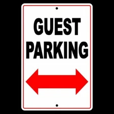 Guest Parking Sign Double Arrows METAL visitor club do not no parking best SNP25
