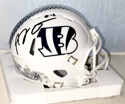 A. J. Green signed Cincinnati Bengals Salute To Service mini helmet ...