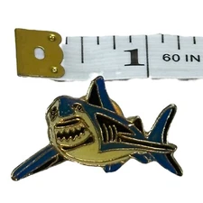 Vintage 1980’s Shark 1” Enamel Pin Tie Tack Hat Pin