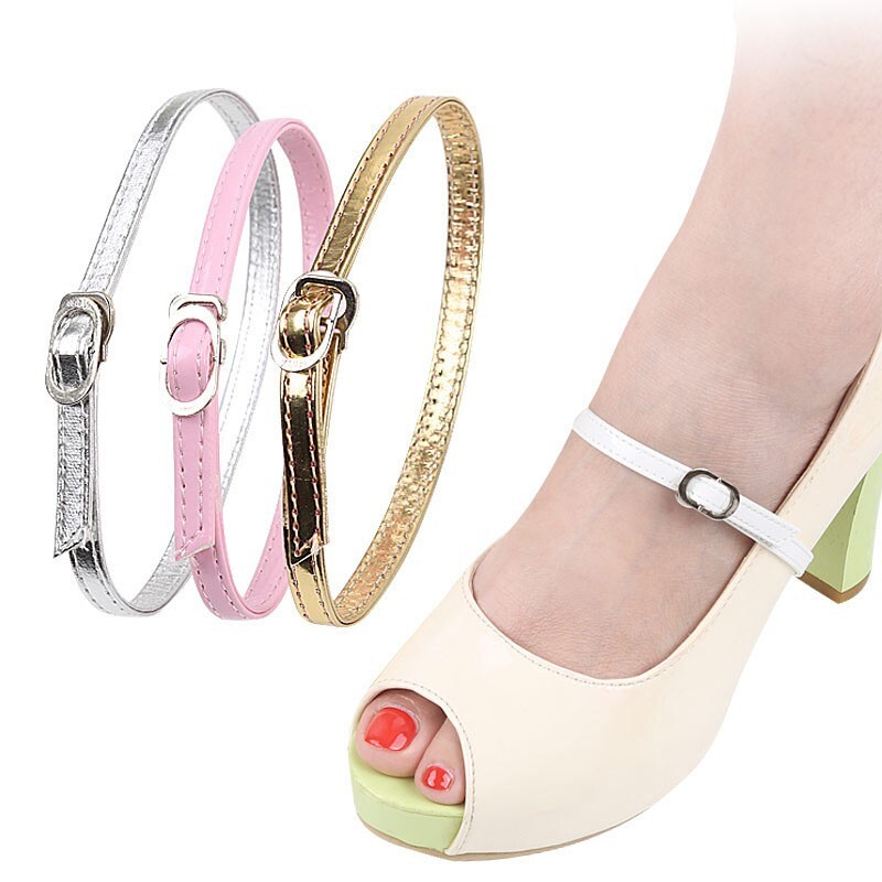 Womens Elastic Detachable Buckle Shoe Ankle Straps Belt Band For