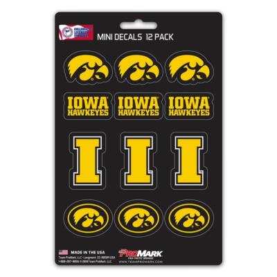 Iowa Hawkeyes Mini Decal 12 Pack [NEW] NCAA Sticker Emblem Car Truck | eBay