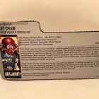 Fast Draw V1  File Card    1987 GI Joe ARAH Hasbro Vintage