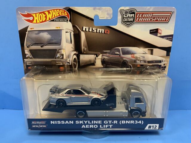 + Hot Wheels Team Transport Nissan Skyline GT-R (BNR34) Aero Lift NIP | eBay