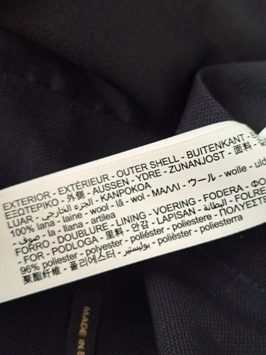 MASSIMO DUTTI MEN'S 100% WOOL OVERSHIRT JACKET IN DARK NAVY .SIZE S - Picture 24 of 24