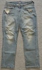 Womens Levis Strauss Mid Rise Slim Boyfriend Light Washed Distressed Jeans 12W31 — photo 1