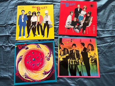 4 x LP B-52's - Debut + Wild Planet + Bouncing Off + Cosmic Thing + 2 x Bonus!