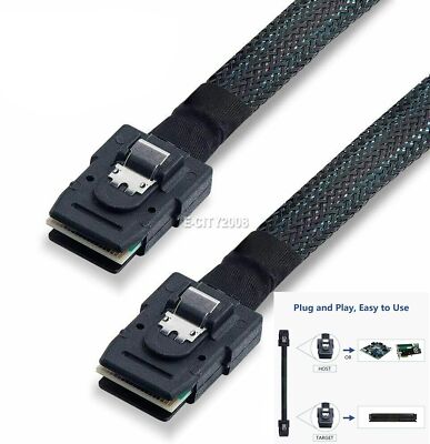 1M Internal Mini SAS to Mini SAS Cable SFF-8087 to SFF-8087 Mini-SAS Cable 3.3FT
