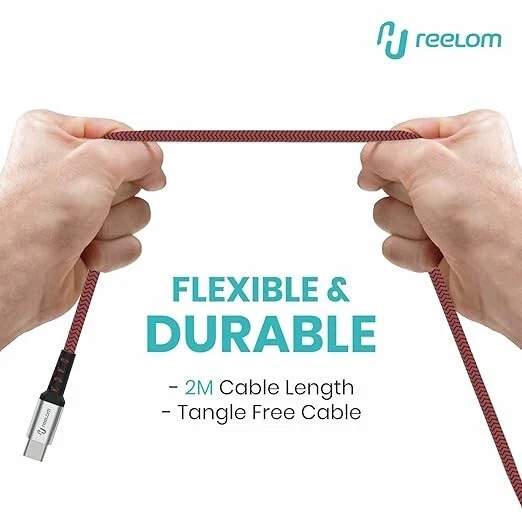 2 Pack Flexible 6 ft USB-C Charging Cable Fast Charging Durable Heavy Duty 5 - Image 3 of 4