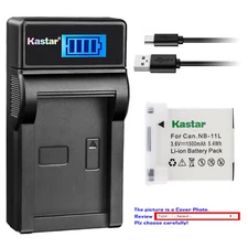 Kastar Battery LCD Charger for Canon CB-2LD CB-2LF CB-2LDE CB-2LFE Charger