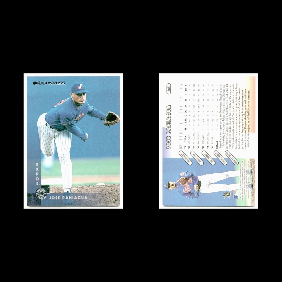 Jose Paniagua #165 1997 Donruss Montreal Expos Baseball Card MLB NM - Image 3 of 3