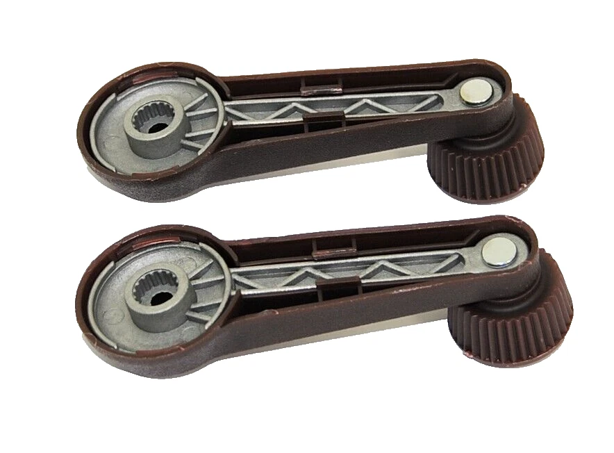 Manivela de ventana marrón lado izquierdo y derecho para Volkswagen Type1 Type2 Bus Vanagon Foto 2 de 2