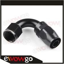 US SHIP 120 Degree AN10 10AN Fuel Swivel Hose End Aluminum Fitting Adapter Black