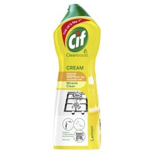 Cif Lemon Cream Cleaner multipurpose surface cleaner with 100% natural 750ml 3.96 per litre
