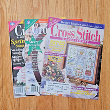 Better Homes Garden Cross Stitch Needlework Magazines Crafts Lot of 3