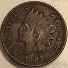 1908 1C BN Indian Head Penny! Beautiful Condition And Diamonds! But Corrosion