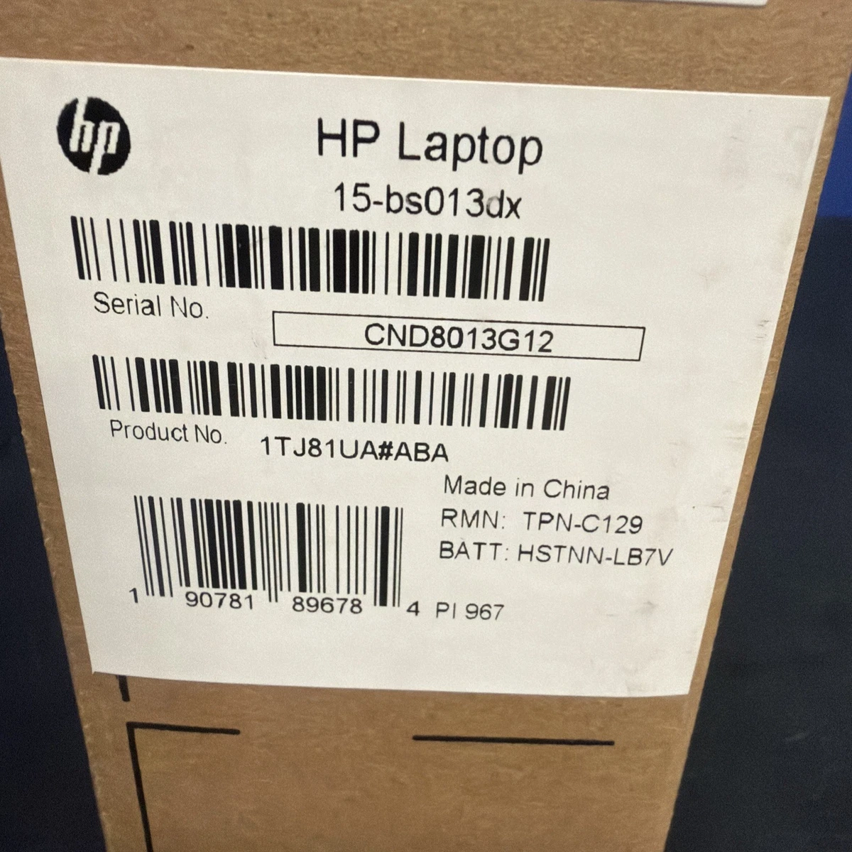 HP Intel Core i3 7th Gen. PC Laptops & Netbooks 1 TB SSD Capacity