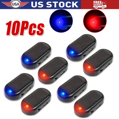 Car Alarm Warning Solar Flash LED Light Fake Security System Anti-theft Signa