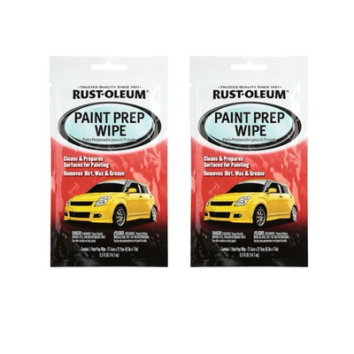 #ad 2 Rust Oleum PAINT PREP WIPE Cleans amp; Prepares Surfaces Removes Dirt Wax Grease $12.92