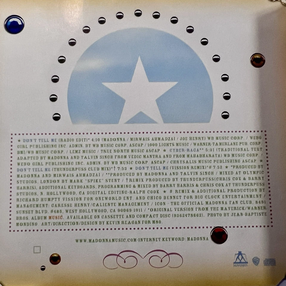 Madonna Don’t Tell Me Australia Import CD Blue Single Rare 2000 Non Album Track - Image 4 of 4