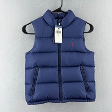 Polo Ralph Lauren Down Puffer Vet Youth Kids Size 6 Duck Down Winter MEASURE