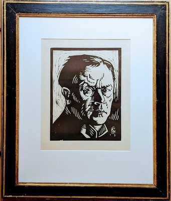 Georg Scholz - Hans von Straschiripka - Original Holzschnitt aus dem Jahr 1915