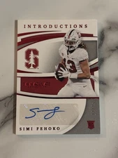 2021 Panini Immaculate Collegiate Simi Fehoko Introductions Red Foil RC Auto /25