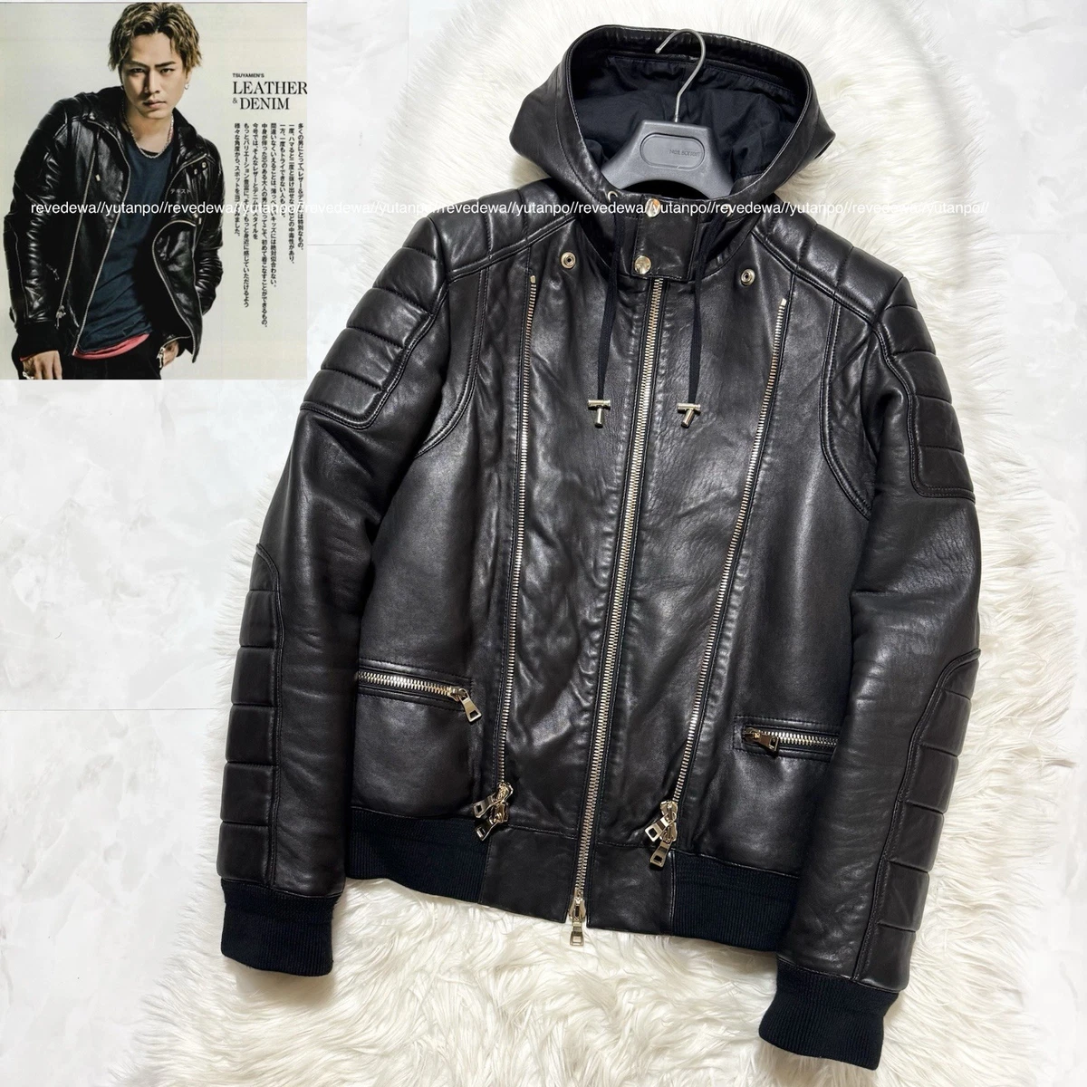 Balmain Leather Outer Shell Coats, Jackets & Vests Motorcycle