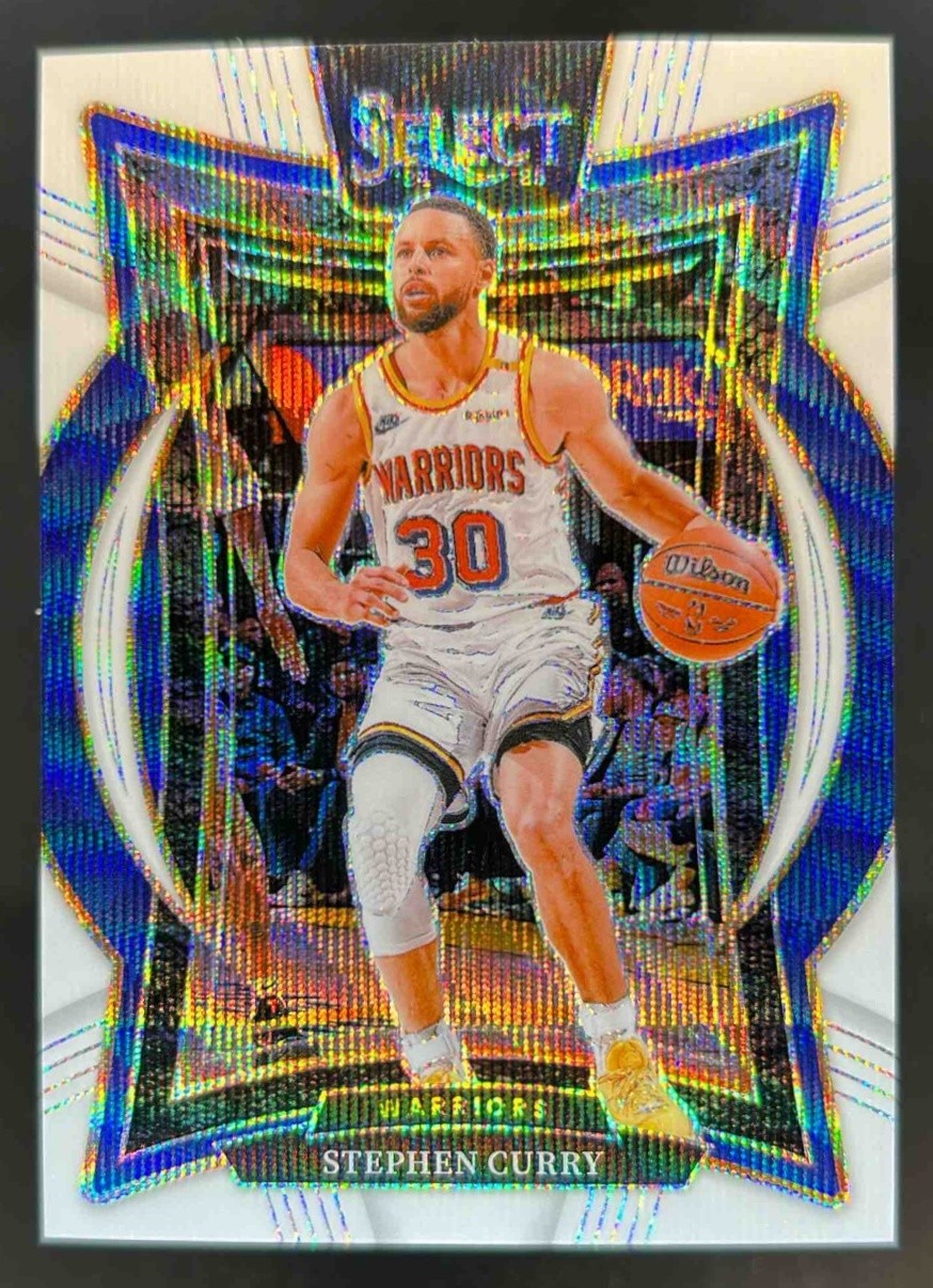 2024-25 Select Stephen Curry Concourse White Wave Prizm #27/99 Warriors