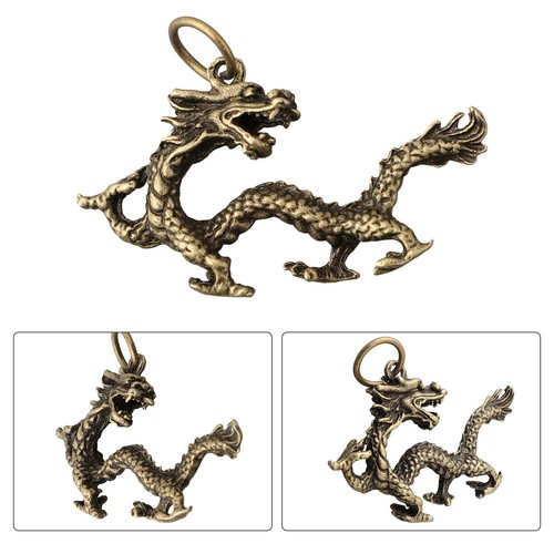 Dragon Collectible Sculpture in Bronze for Chinese Mythology Home Decor - Picture 7 of 12