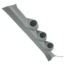 GlowShift Gray Triple Gauge 52mm Pillar Pod for 08-15 Mitsubishi Lancer EVO X