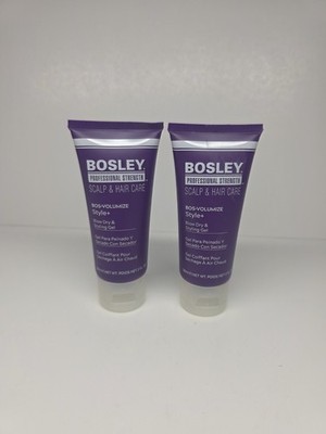 Bosley Pro Scalp & Hair Care BosVolumize Blow Dry & Styling Gel 2 OZ 2 Pack