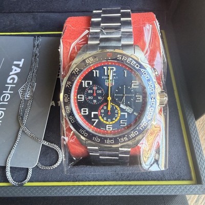 TAG QUARTZ CHRONOGRAPH FORMULA 1 blue MEN'S WATCH CAZ101AL STEEL BAND RED BULL