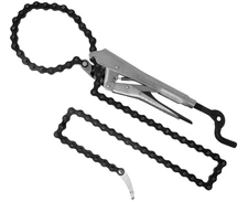 Locking Chain Pliers with 48? Chain for Pipes up to 14? Diameter
