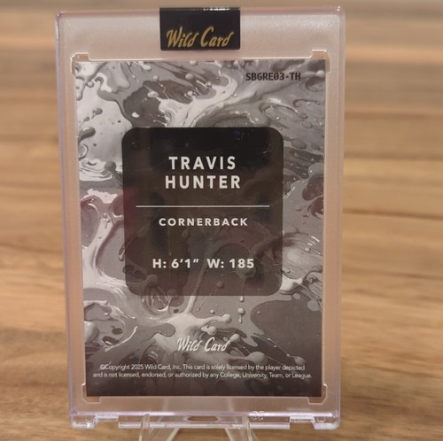 Wild Card Splat Travis Hunter Rookie Serial Numbered Football 5/10 2025 ...